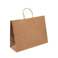 Quality Big Size Bolsas De Navidad Papel Brown Kraft Handle Paper Bags For Packaging for sale