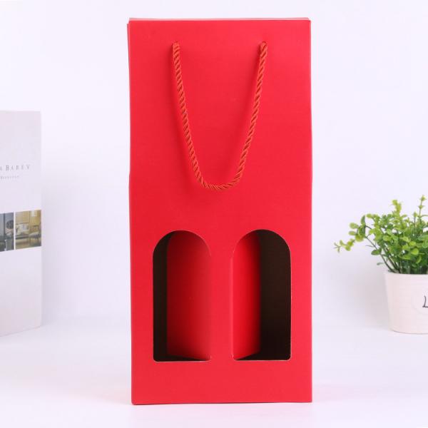 Quality Recyclable Cardboard Wine Boxes , 2 Bottle Wine Gift Box Well - Sealing for sale