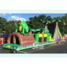 China 50ft Kids And Adults Inflatable Tropical Obstacle Challenge Course With Slide For Outdoor Commercial factory