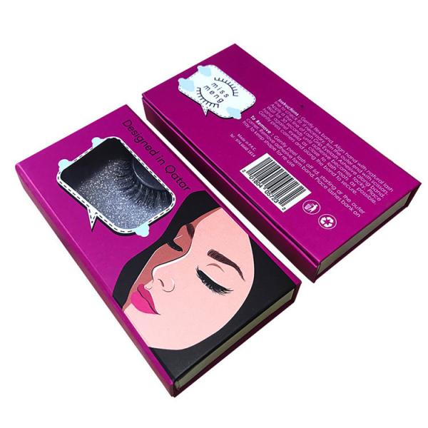 Quality Folding Magnetic Luxury Cardboard Box With Logo False Eyelashes Packaging for sale