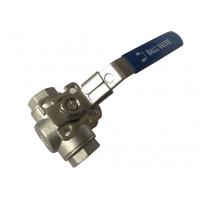 Quality Stainless Steel Three Way Ball Valve Reducing Bore T Type Flow Control for sale
