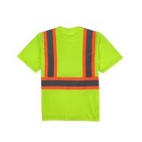 China Reflective Breathable High Visibility Shirts Work Short Sleeves Quick Dry Microfiber Sweat Absorbent factory