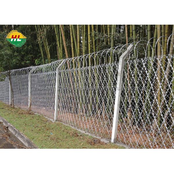Quality Diamond Openings Welded Razor Blade Fence PVC coated Ce Certificate for sale