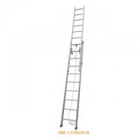 China Silver Aluminum Step Ladder Hot Aluminum Sliding Double Ladder factory