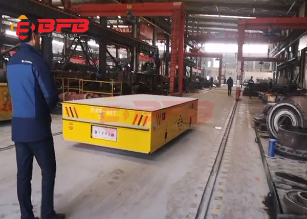Quality Self Propelled Trackless Transfer Cart Material Handling Trolleys 40 Tons With for sale
