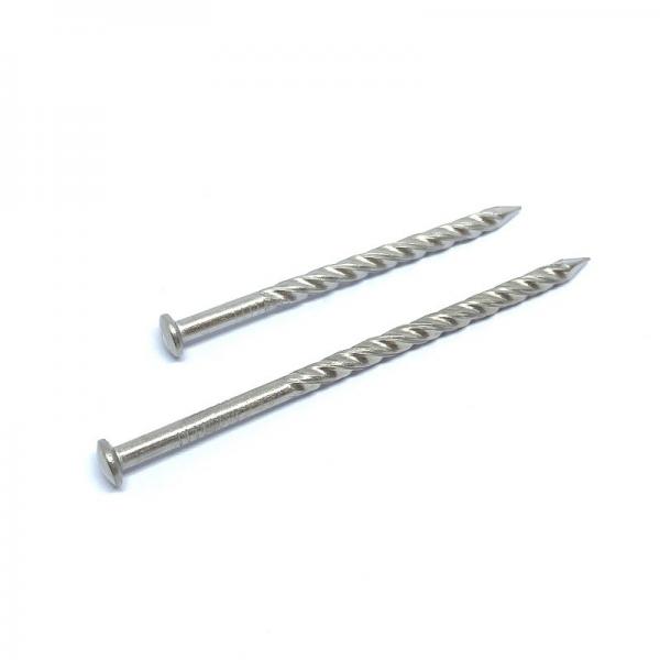 Quality # 9 X 90MM 316 Ss Nails Double Twist Shank Nails JIS Standard for sale