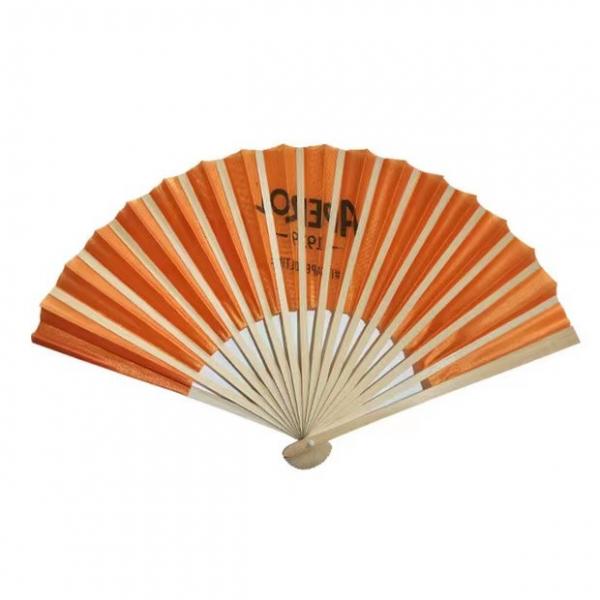 Quality Paper Own Logo Printed Bamboo Hand Custom Folding Fan For Wedding Party Gift for sale