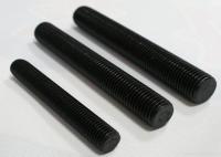 China M4 - M48 Double Ended Bolt , Carbon Steel Full Thread Stud Bolt Black Color factory