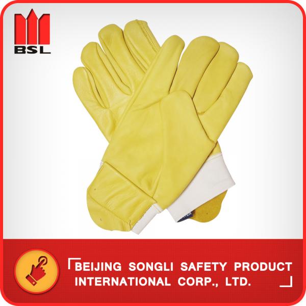 Quality SLG-CA2016C  Cow grain leather working safety gloves for sale
