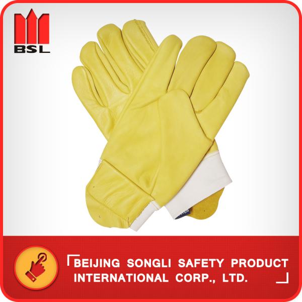 Quality SLG-CA2016C  Cow grain leather working safety gloves for sale