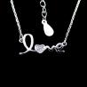 China OEM Sterling Silver Pendant Necklace / Cubic Zirconia Heart Necklace factory