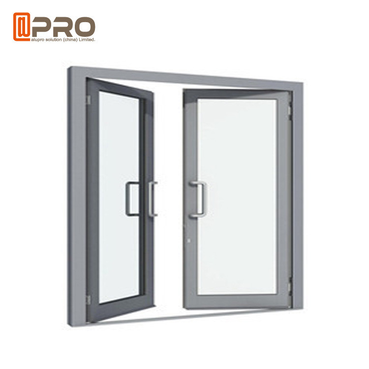 China Grey Modern Aluminum Casement Windows Sound And Heat Insulation grey aluminium casement window factory