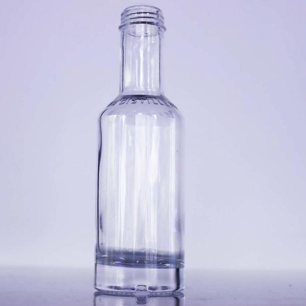 Quality 200ml Nordic Liquor Bottle With Shoulder Embossed Logo GPI 28x400 Screw Closures for sale