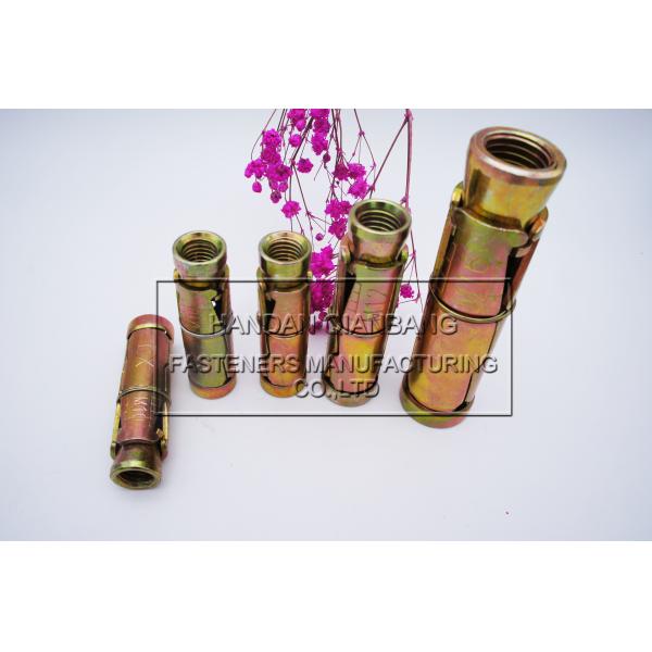 Quality Three Pieces Fixing Anchor Bolts Loose Bolt Shield Anchor Yellow Zinc Plated for sale