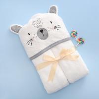 China Embroidered Logo Baby Hooded Bath Towel Infant Set 100% Cotton Natural Terry factory