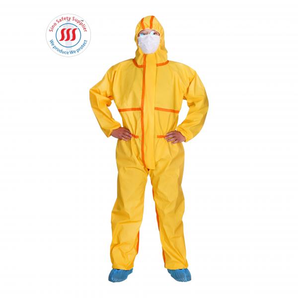 Quality 50-90gsm Type 3 Disposable Coveralls Liquid Chemicals Resistance Microporous Suit for sale