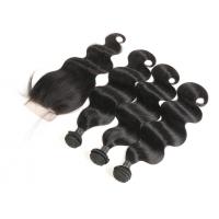 Quality Peruvian Human Hair Weave Bundles Full Of Resilience No Chemical Process for sale