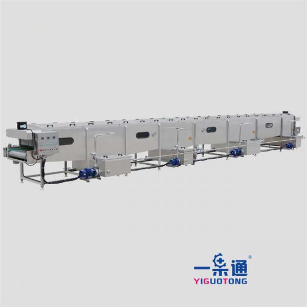 Quality Continupusly Spraying Type Fruit Juice Pasteurizer Wiith Cooling Tunnel for sale