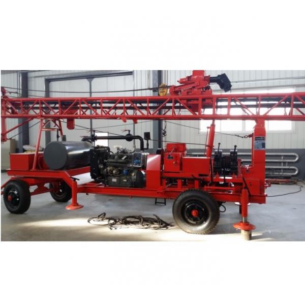 Quality Portable Borehole Drilling Rig Machine Trailer Mounted For 300m Meter for sale
