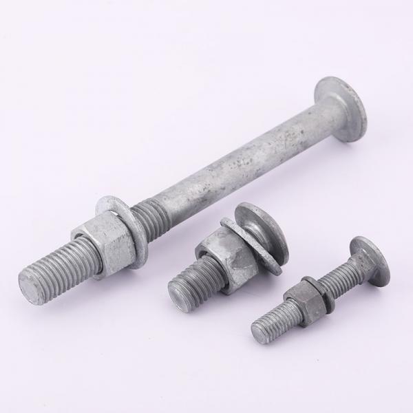 Quality Custom Round Head Bolts Electro Galvanized Guardrail Bolts for sale