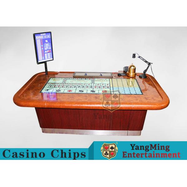 Quality Standard Casino Sic Bo Luxury Casino Craps Poker Table / Electronic Poker Table for sale