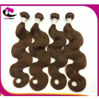 China NewShine Popular Light Brown 4# 100gram(3.5oz) Thick End Natural Virgin Brazilian Hair Extensions for sale