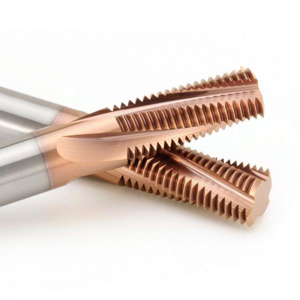 Quality 3/8 Carbide Thread Milling Cutter BSPT RC 55 Degree with bronze Nano Coating for sale