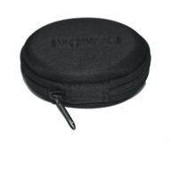 China Black Zippered Round Earphone Case , Shockproof Bluetooth Earphone Case factory