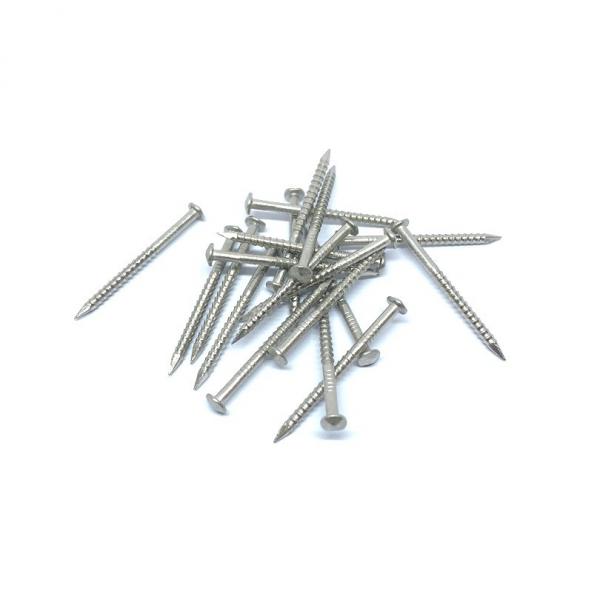 Quality A4 Grade Rose Head Ring Shank Stainless Steel Nails For Wooden Construction for sale