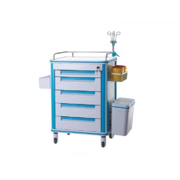 Quality Mute Wheel Anesthesia Hospital Medicine Trolley Aluminum Alloy Frame Emergency for sale