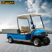 China EXCAR Aluminium Blue Electric Utility Carts Electric Food Cart With Trojan Batteries with Customized Cargo Bed factory