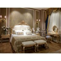 China Hotel Room Furniture Original Wood Color Luxury Birch Wood Bed Bedroom for sale