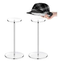 China Transparent Acrylic Display Rack Hat Stand For Elegant Hat Showcase 13.8x5.9 factory