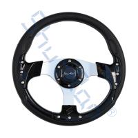 China Golf Cart Racing Black Steering Wheel for Club Car, EZGO, and Yamaha factory