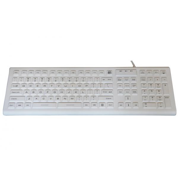 Quality Antimicrobial Waterproof Medical Keyboard 100mA With ON OFF Backlight for sale