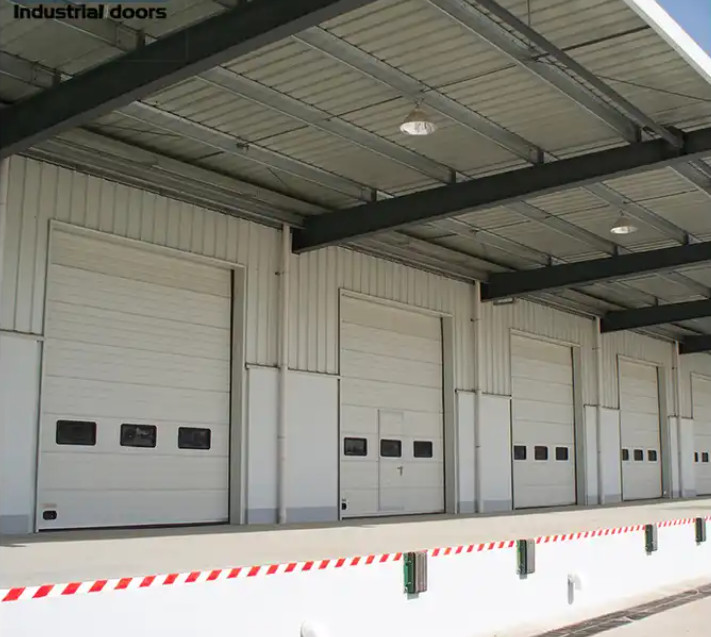 China Powder Coated Insulated Sectional Doors Customized Color Fast factory