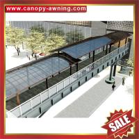 China outdoor aluminium alu aluminum polycarbonate gazebo patio corridor walkway passage canopy awning canopies shelter cover factory