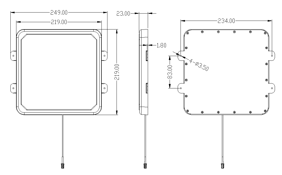 BRA-15 mounting dimensions