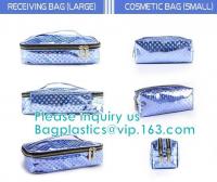 China HANDBAG,PORTABLE WASH POUCH Promotional PVC/EVA cosmetic Bag with Handle,PVC Bedding Blanket Bag with Handle, makeup bag factory