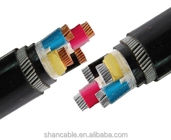Quality Black PVC Jacket XLPE Insulated Power Cable 0.6 / 1kV for sale