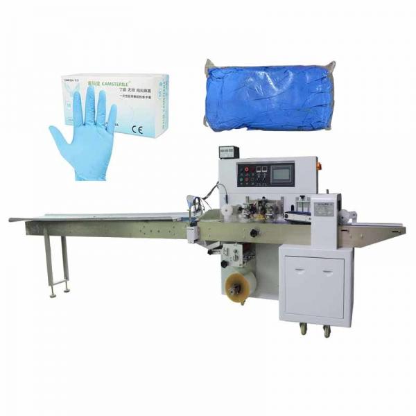 Quality 220V Gloves Automatic Flow Packing Machine / Wrapping Machine Servo Driven 2.8KW for sale