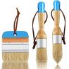 China 3 Pieces Blue Color Chalk And Wax Paint Brushes Bristle Stencil Brushes factory