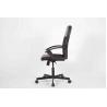 China Black Leather Office Chair With Armrest Zipper , Wearable Swivel Computer Chair factory