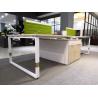 China OEM Custom Modular Workstation Desk , Office Cubicle Furniture Wooden Material factory