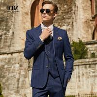 China Windproof Men's Business Suit And Blazer 2 Pieces Coat Pants Formal Wedding Wear Slim Fit Custom Suit Men factory