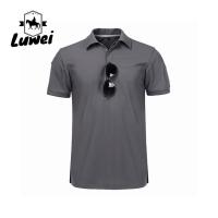 China Knitted Polyester Cotton Polo T Shirts Breathable Short Sleeve For Men factory