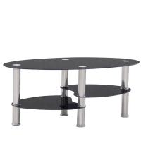 China Luxury Modern Coffee Table , Multifunctional Round Glass Center Table for sale