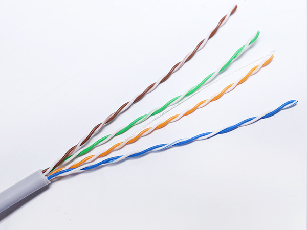 Quality 4P Twisted Pair Cat5e Ethernet Cable Cat5E U UTP 24AWG For Telecommunication for sale