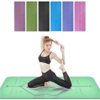 China Non Slip Fitness Yoga Mat / TPE Yoga Mat Pilates Gym Exercise Sport Living Room Pads factory