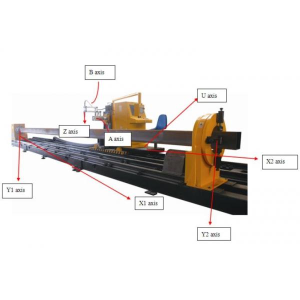 Quality 8 Axis CNC Plasma Pipe Cutting Beveling Machine For Circle / Square Hollow Section for sale